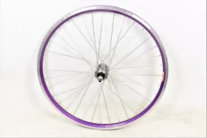 Ruota posteriore bicicletta 24" lega viola ex Raleigh 507 - 17 ruota libera multipla - Foto 1 di 2