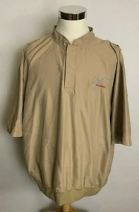 Pullover a vento golf manica corta uomo beige 1/4 bottoni Zero Restriction taglia XL - Foto 1 di 7