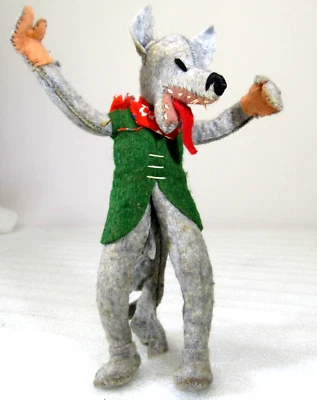 BAPS Edith Von Arps fieltro posable MUÑECA LOBO 3 cerditos de colección pies de metal Foto 1 de 4