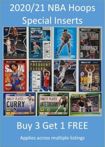 2020/21 NBA Hoops Insert Cards Buy 3 Get 1 FREE LeBron Zion LaMelo Kobe Bryant