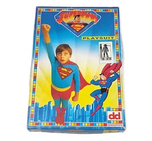 Vintage 90er Jahre Dekkertoys Superman Kinder Spielanzug Kostüm 8+ 134 cm - Bild 1 von 6