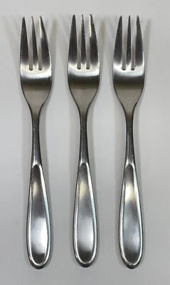 3PC RETRONEU TIVOLI CONTOUR 18/10 SATIN STAINLESS DINNER FORK FLATWARE LOT - Image 1 of 4