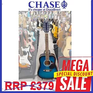 Starfire BLBSB 12-saitige Akustikgitarre in blau - Star Fire Akustikgitarre_` - Bild 1 von 7