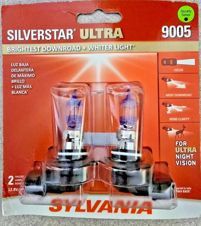 SYLVANIA 9005 SilverStar ULTRA Juego de pares de faros de alto rendimiento 2 bombillas NUEVO Foto 1 de 1