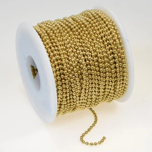 Cadena de latón de 30 pies en cada carrete de bola, bordillo y persiana para hacer joyas - Imagen 1 de 4