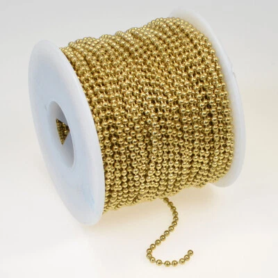 Cadena de latón de 30 pies en cada carrete de bola, bordillo y persiana para hacer joyas  Foto 1 de 4