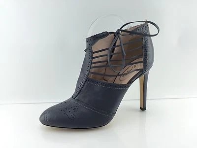 Botas de tornozelo femininas de couro estanho salto 40 US$ 495 SJP - Imagem 1 de 4