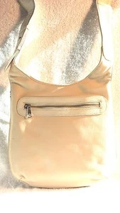 TAN SLIM CROSS BODY BAG WITH FRONT ZIPPERS #TAN  - Picture 1 of 2