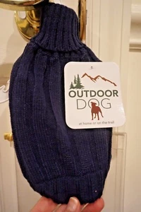 NWT OUTDOOR DOG SWEATER CLASSIC TURTLENECK BLUE SIZE XS - Picture 1 of 6