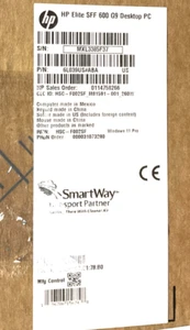 HP Elite 600 G9 SFF i5-12500 16GB 256GB DVDRW GbE BT5 WiFi6E W11P 6L039US#ABA - Picture 1 of 6
