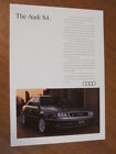 1994 Audi S4 original Australian single page specification brochure