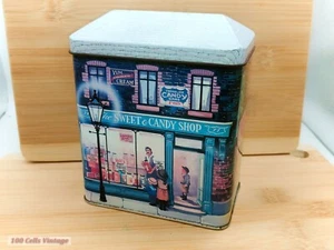 Lata de almacenamiento/té/café Silver Crane Company Sweet Shop House vintage (15 cm) - Imagen 1 de 7