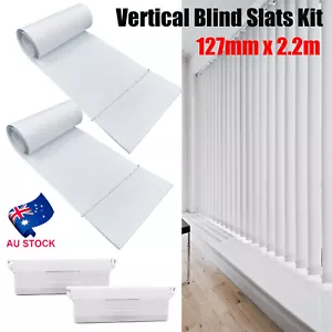 2PCS 2.2m Vertical Blind 127mm Replacement Slats Curtain with Bottom Weight AU - Picture 1 of 13