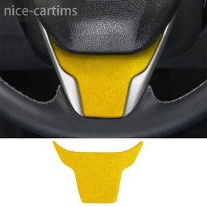 Cubierta del panel inferior del mentón del volante amarillo gamuza apta para Honda Civic 2016-2021 - Imagen 1 de 10