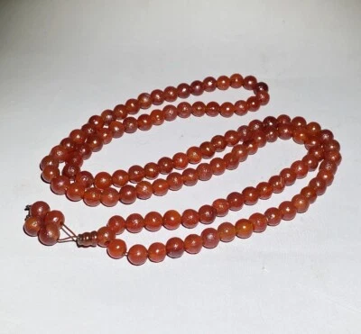 Pulseras de ágata áspera 100 % ágata roja 100 cuentas naturales certificadas ~ Collares Foto 1 de 4