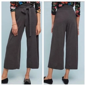 Moth for Anthropologie Wide Leg Crop Wool Blend Culotte Sweater Pants - Size M - Picture 1 of 9