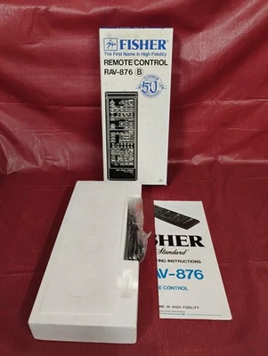 FISHER Studio Standard RAV-876 Universal Remote Control 1980's Black - NEW - Image 1 of 4