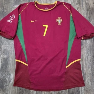 Camiseta de fútbol local Nike Portugal 2002 Luis Figo hombre L Copa Mundial Madrid Inter - Imagen 1 de 11