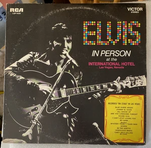 Elvis In Person International Hotel LP RCA LSP-4428 1970s Vinyl VG+ Live - Picture 1 of 7