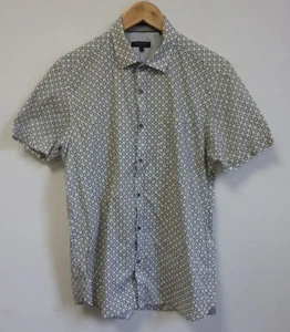 Ted Baker - Short Sleeve - White Patterned Shirt - Men's Size 4 - (Large) - Picture 1 of 3
