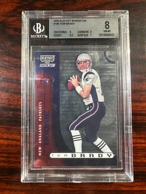 Tom Brady 2000 Playoff Momentum дебютант No180 /750 BGS 8 Patriots - Изображение 1 из 2
