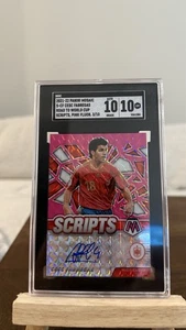 2021-22 PANINI MOSAIC SCRIPTS PINK FLUORESCENT CESC FABREGAS AUTO 6/10 SGC 10 - Picture 1 of 2
