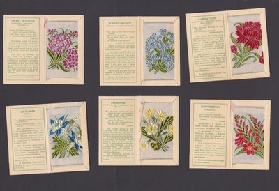 6 small silks KENSITAS FLOWERS (Printed Back) Wix 1934 vgc Cat £18 Primrose etc. - Image 1 of 2