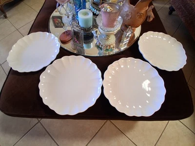 ANTHROPOLOGIE PLATOS DE CENA BEATRIZ JUEGO DE 4 PLATOS DE CENA COLOR BLANCO 💕NUEVO Foto 1 de 4