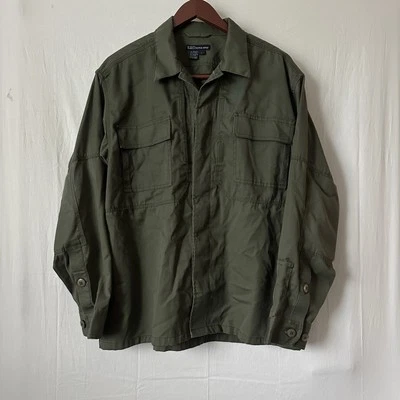 5.11 Tactical Series Army Green Size L shirt  Mens Army Green Rc elbows   - Image 1 of 4