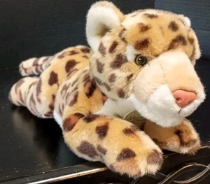 Aurora Miyoni Realistic 16" Leopard Spotted Cat Plush Stuffed Animal - Picture 1 of 10
