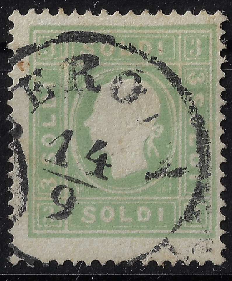 1862 ASI Lombardo Veneto 3 soldi verde giallo Sassone 35 usato - Immagine 1 di 1