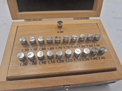 M 21 piges de contrôles en coffret 1.00 à 2.00 pas 0.05 mm - Photo 1/3