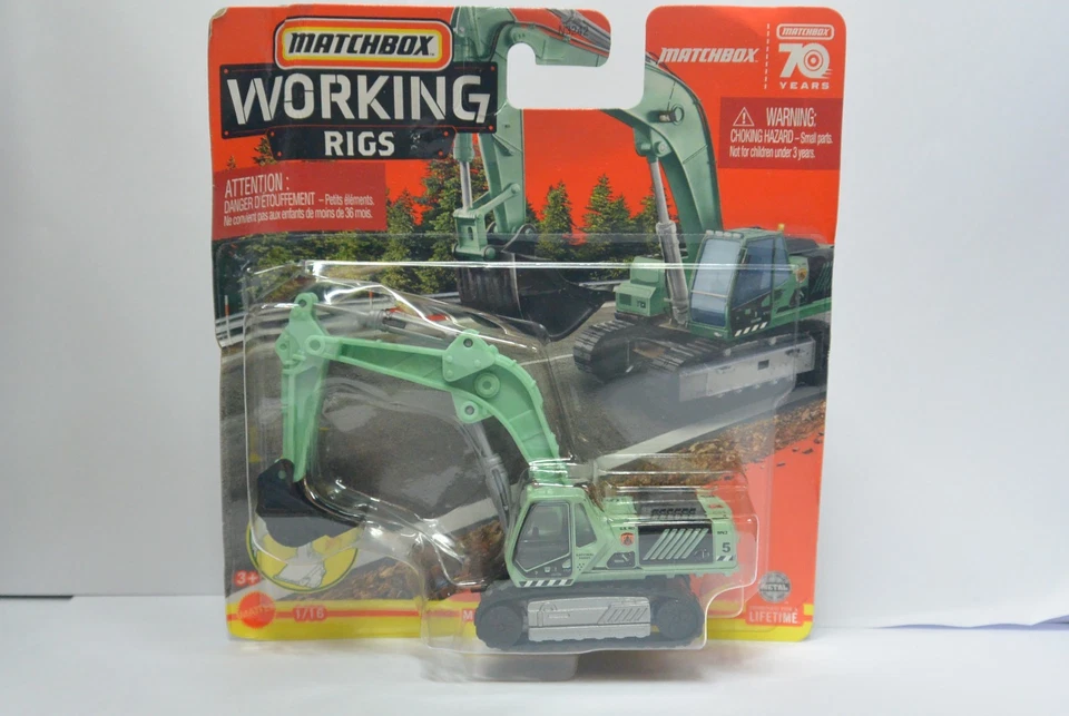 2022 Mattel Matchbox Working Rigs MBX EXCAVATOR - Image 1 of 1