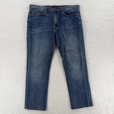 Lucky Brand 121 Heritage Slim Jeans Mens 36x32 Blue Hemmed Altered (36x28) - Image 1 of 4