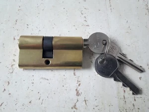 FAI doppio cilindro 35/60 RASO OTTONE con 3 Chiavi Nuovo - Picture 1 of 1