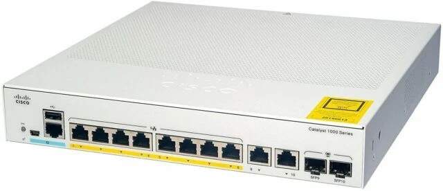 Cisco Catalyst 8-Ports 2x SFP PoE Network Switch (C1000-8T-E-2G-L)