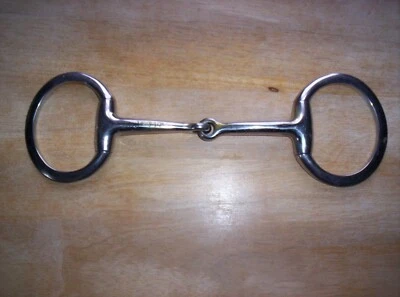 Б/у Korsteel из нержавеющей стали Eggbutt Snaffle бит 5 1/2" рот - Изображение 1 из 4