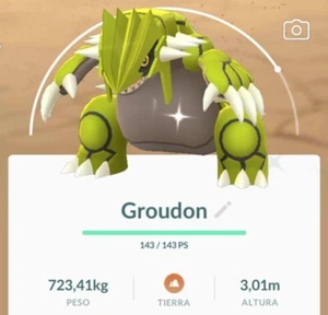- Shiny Groudon - PTC - 80k stardust -Description - Picture 1 of 1