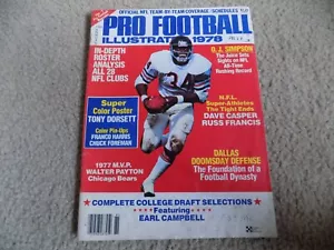 1978 Pro Football Illustrated Magazine Walter Payton Chicago Bears OJ SimPson - Bild 1 von 1