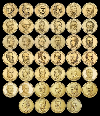 COMPLETE Presidential Dollar Full Set IMPERFECT UNCIRCULATED 40 Coins MINT! Cover