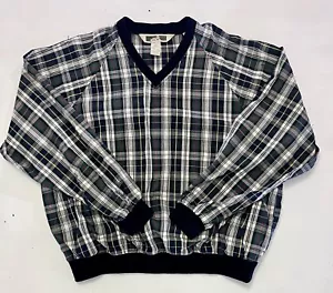 Cortavientos vintage Duckster Golf Plaid Masters talla Lg - Imagen 1 de 9