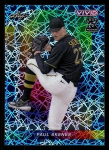 PAUL SKENES 2023 Leaf Vivid Blue Lazer Rookie RC #1/1 Pittsburgh Pirates - Picture 1 of 2