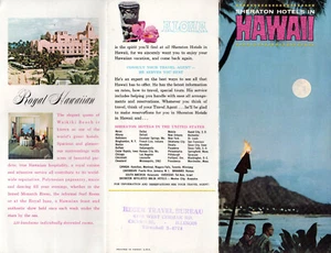 Vintage 50er Jahre Broschüre mit Infos zu den fünf Sheraton Hotels in Hawaii Fotos - Bild 1 von 5
