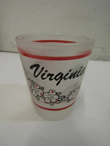 OLD BARWARE SHOT GLASS VIRGINIA RED CARDINAL BIRD 2 1/2" SOUVENIR MAN CAVE - Picture 1 of 1