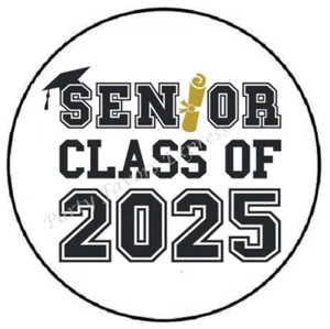 SENIOR CLASS OF 2025 GRADUATION ENVELOPE SEALS LABELS STICKERS PARTY FAVORS - Picture 1 of 2