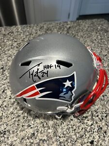 Ty Law New England Patriots Riddell Replica  Speed Helmet autographed HOF
