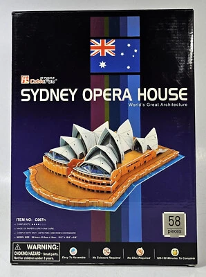 CUBICFUN 3D PUZZLE MC067H SYDNEY OPERA HOUSE 58 Pcs 15.2" x 10" x 5.9" - Image 1 of 4