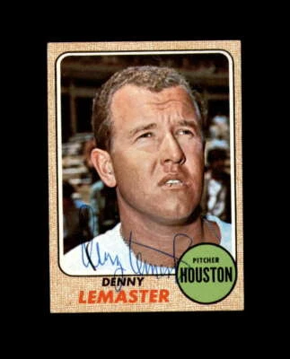 Denny Lemaster Hand Signed 1968 Topps Houston Astros Autograph - Image 1 of 2