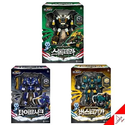 Miniforce Dinoid Warrior BUSTER GIGA+TIDAL SHARK+STORM TERA Robot Set 2025 - Image 1 of 4