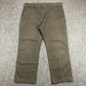 Carhartt Relaxed Fit Carpenter Pants Men's 40x30 Army Green Workwear B324 - Picture 1 of 11